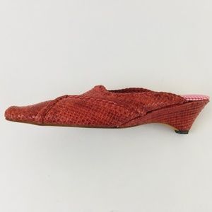 Amy Jo Gladstone Dark Salmon Leather Heels L 9.5